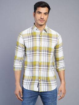 JadeBlue - Men Green Cotton Checks Regular Fit Casual Shirt