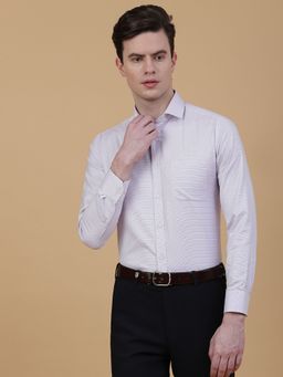Greenfibre - Men Off-White Cotton Solid Regular Fit Formal Shirt