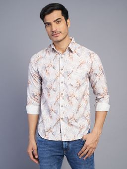 Greenfibre - Men Multi-Color Cotton Printed Regular Fit Casual Shirt