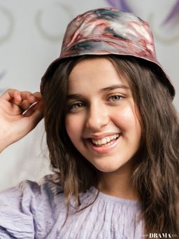 Hair Drama Co. - Kids Marbled Satin Bucket Hat - Gingerbread Brown