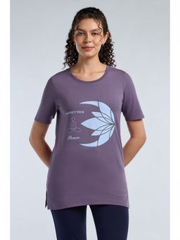 Amante - Women Mulled Grape Base Easy Wear T-Shirt