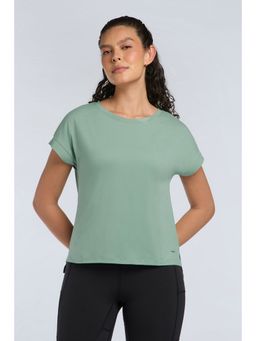 Amante - Women Granite Green Easy Relaxed T-Shirt
