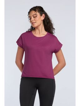 Amante - Women Boysenberry Easy Relaxed T-Shirt