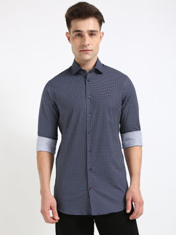 Tommy Hilfiger - Mens Blue Printed Shirt