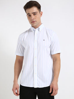 Tommy Hilfiger - Mens White Stripes Shirt