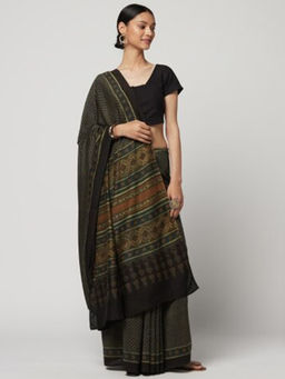 Fabindia - Cotton Silk Ajrakh Print Sari