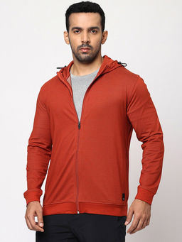 Tego - Adapt Tech Solid Hoodie Burnt Brick