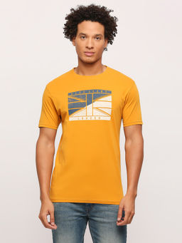 Pepe Jeans - Bentley Union Jack Printed Tee Yellow