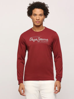 Pepe Jeans - Smasher Brand Carrier Tee Maroon