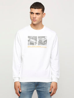 Pepe Jeans - Kedric Photographic Printed Sweatshirt White