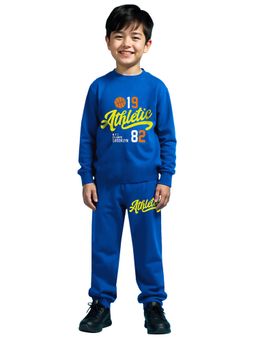 Trampoline - Boys Cotton Blend Full Sleeves Athletic Printed Co-Ord Set