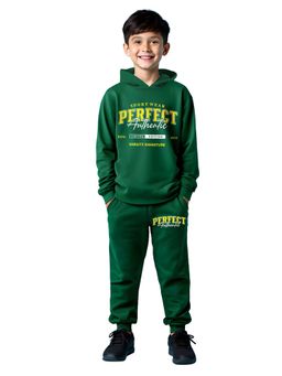 Trampoline - Boys Cotton Blend Full Sleeves Text Printed Co-Ord Set