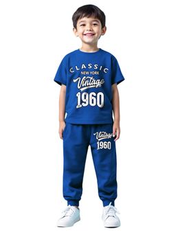 Trampoline - Boys Cotton Blend Half Sleeves Text Printed Co-Ord Set