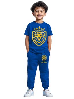 Trampoline - Boys Cotton Blend Half Sleeves Lion King Printed Co-Ord Set