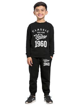 Trampoline - Boys Cotton Blend Full Sleeves Typography Printed Co-Ord Set