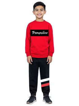 Trampoline - Boys Cotton Blend Full Sleeves Printed Co-Ord Set