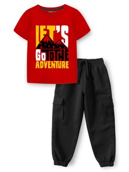 Trampoline - Boys Print Cotton Blend Printed Co-Ord Set