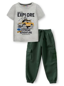 Trampoline - Boys Print Cotton Blend Printed Co-Ord Set