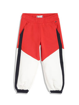 Tommy Hilfiger - Red Colorblock Regular Fit Joggers
