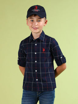 U.S. POLO ASSN. - Blue Checks Regular Fit Shirt