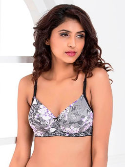 Clovia - Padded Non-Wired Printed Multiway T-Shirt Bra - Multi-Color