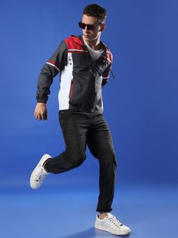 Campus Sutra - Men Multi-Color Zip Front Jacket with Insert Pocket