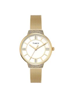 Timex - Women Gold Round Dial Analog Watch -TWEL22401 (M)