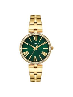 Timex - Women Green Round Dial Analog Watch -TWEL22501 (M)