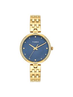 Timex - Women Navy Blue Round Dial Analog Watch -TWEL22601 (M)