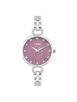 Timex - Women Purple Round Dial Analog Watch -TWEL22700 (M)