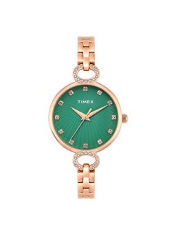 Timex - Women Green Round Dial Analog Watch -TWEL22702 (M)