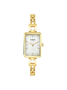 Timex - Women Silver Rectangular Dial Analog Watch -TWEL22801 (M)