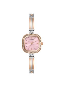 Timex - Women Pink Square Dial Analog Watch -TWEL22903 (M)