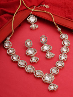 Zaveri Pearls - Gold Tone Stones Jewellery Set