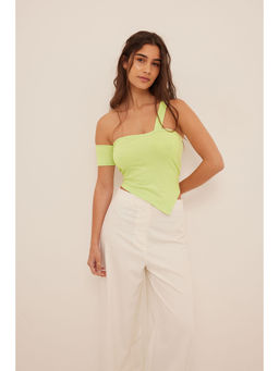 NA-KD - Women Green Solid-plain Crop Top