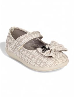 Lil Lollipop - Girls Mary Jane's Ballerina with Applique Detail - Grey