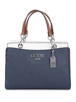 Guess - FINCHER SATCHEL Blue Handbag