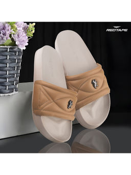 Red Tape - Beige Wovens Eva Comfort Sliders