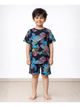 ANTHRILO - Truck Black Boys Sleepwear T-shirt and Shorts - Black