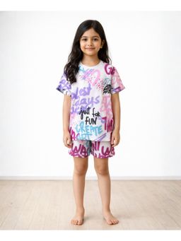 ANTHRILO - Create Art Girls Sleepwear T-shirt and Shorts - Multi-Color