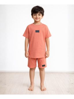 ANTHRILO - Orange Minimal Matter Rugby Boys Sleepwear T-shirt and Shorts