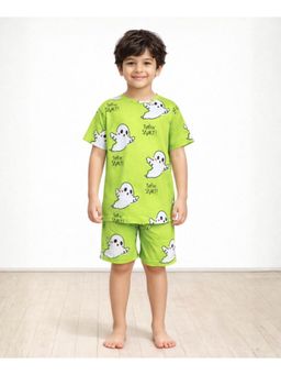 ANTHRILO - Green Spookyi Boys Sleepwear T-shirt and Shorts