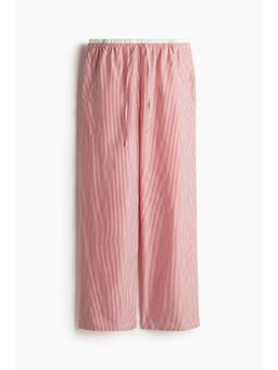 H&M - Women Red Double-Waistband Poplin Drawstring Trousers