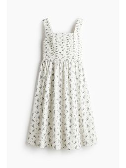 H&M - Women Red Pintucked Flared-Skirt Dress