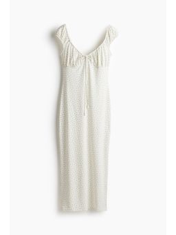 H&M - Women White Drawstring-Detail Bodycon Dress