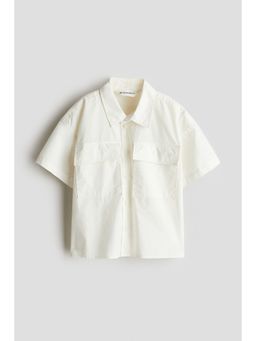 H&M - Boys White Oversized Cotton Shirt