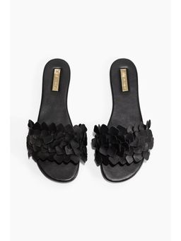 H&M - Women Black Leather Sandals