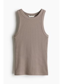 H&M - Women Yellow Ribbed Vest Top