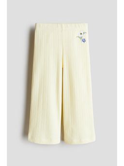 H&M - Girls Yellow Pointelle Jersey Trousers