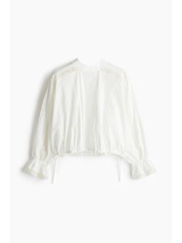 H&M - Women White Lace-In Cotton Blouse
